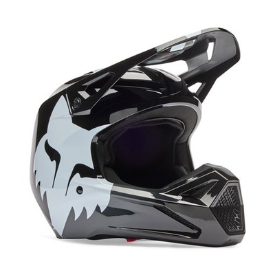 Fox V1 Shield Motorrad Motocross Supermoto Vollcross Fullface Helm Schwarz