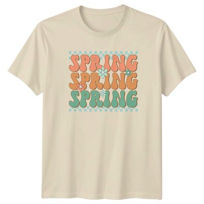 Frühling Frühling Frühling T-Shirt Groovy Retro Ästhetische Jahreszeiten Ostern Geschenk für Ihn