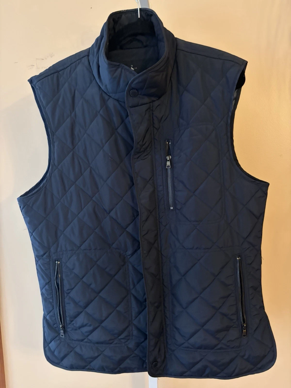 Tailorbyrd Full Zip Insulated Quilted Vest Dark Navy XL Adjustable Logo