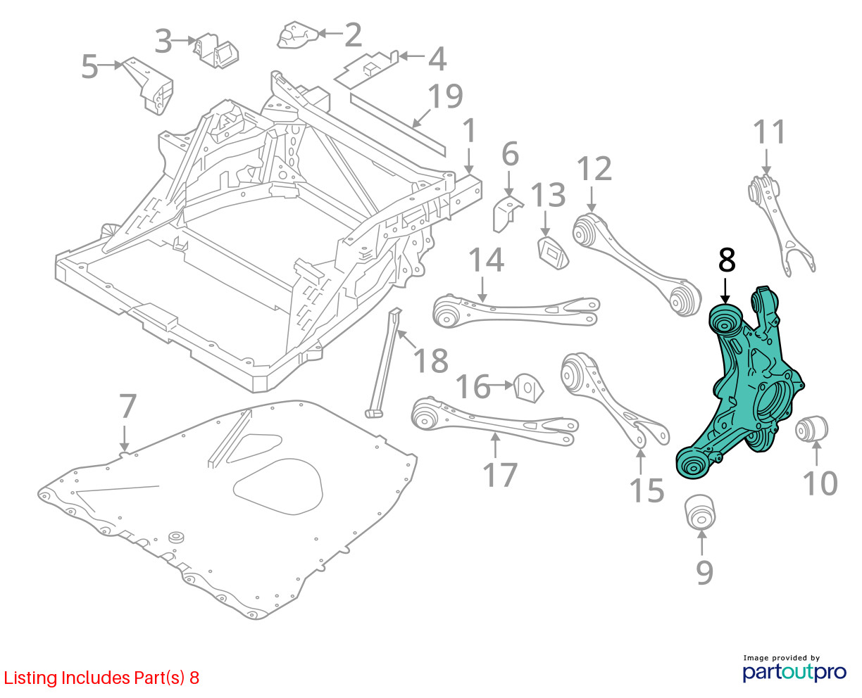 BMW i8 2014-2020 Rear Left Steering wheel hub