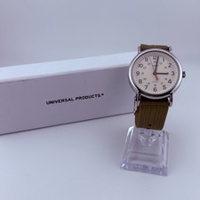 TIMEX INDIGLO WR 30M quadrante bianco crema al quarzo e cinturino in nylon 37...