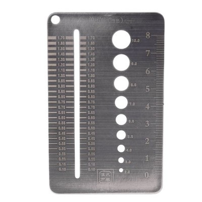 0.1-10MM Screw Gauge Steel Plate Gauge Bolt Wire Drill Bit Gauge Marking Tools