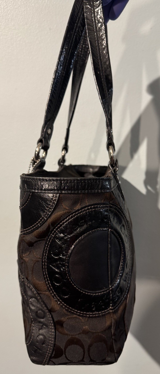 COACH Vintage Circle Patchwork Tote Shoulder Hand… - image 6