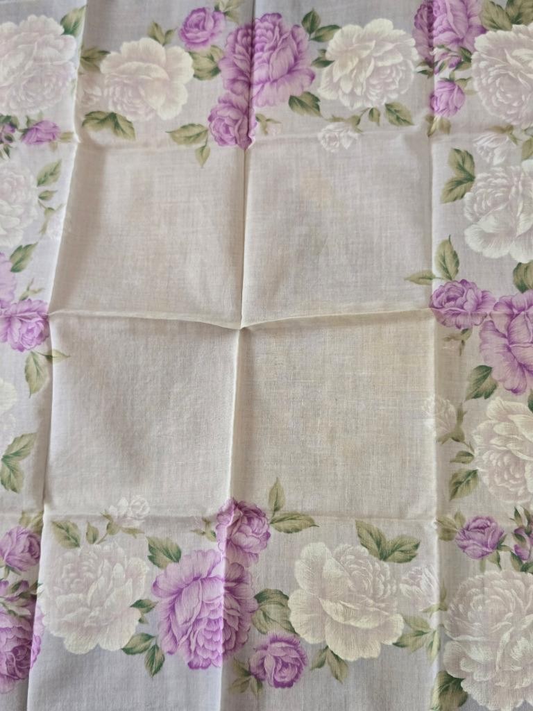 4 Vintage Handkerchiefs Pinks Hanae Moi Balenciaga Pierre Balmain Blue Florals thumbnail 3