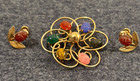 Vingtage Van Dell gold filled Scrab pin and screw back earrings — photo 1