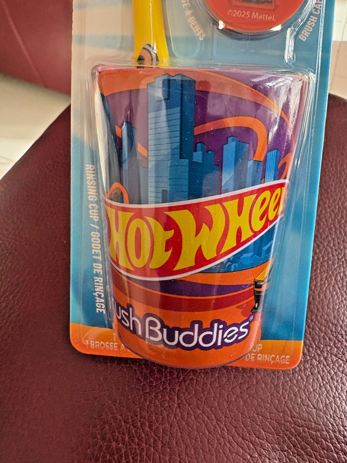 New Kids Red/Blue Hot Wheels  Brush Buddies Toothbrush Set W/ Cap & Cup