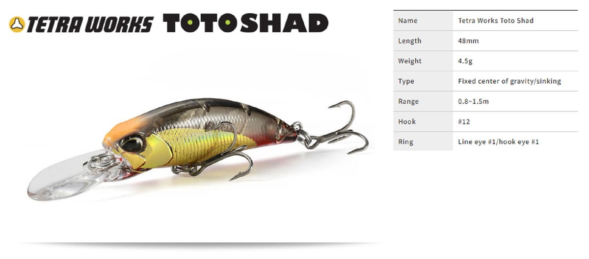 Leurre Coulant Duo Tetra Works Toto Shad 48 Mm – AHA0011 – Pour Bar – Neuf