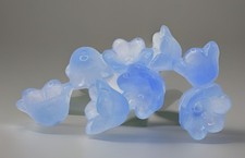 Czech Glass Flower Beads Light Blue 10mm Qty: 10