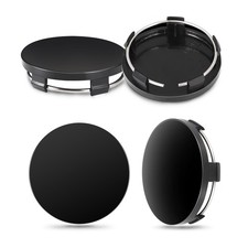 Universal 4Pcs Hub Centre Caps 60mm - Polished Black for VW & Audi Models