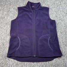 Woolrich Vest Womens Medium Purple Full Zip Fleece Outdoors