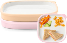 Clean Start Toddler Everything Plate 2 Pack Bpa-Free Ceramic Plates with Silic