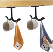 Zinc Alloy Ceiling Double Hook Cabinet Wardrobe Coat Towel Hat Hook Hooks Und...