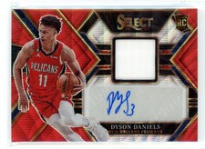 2022-23 Panini Select Dyson Daniels Rookie Jersey Auto Red Wave Prizms
