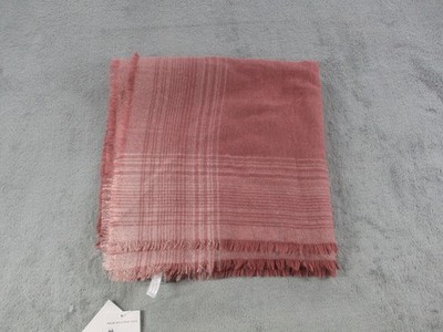 Lauren Conrad Scarf Wrap Womens One Size Adobe Rose Cozy Chic Plaid Fringe