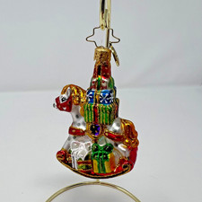 Christopher Radko WRAPPIN ROCKER Little Gem HORSE Ornament Christmas RARE