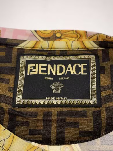 FENDI/T-shirt/XL/Cotton/Multicolor/All-over print/FENDACE thumbnail 3