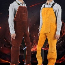 Cowhide Leather Welding Workwear Flame Retardant Adjustable Fit Design