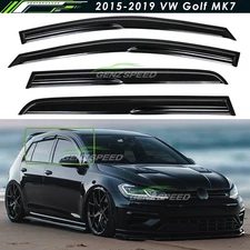 For 2015-2019 VW MK7 Golf7 R GTI Wavy Mugen Style Window Visors Rain Guards