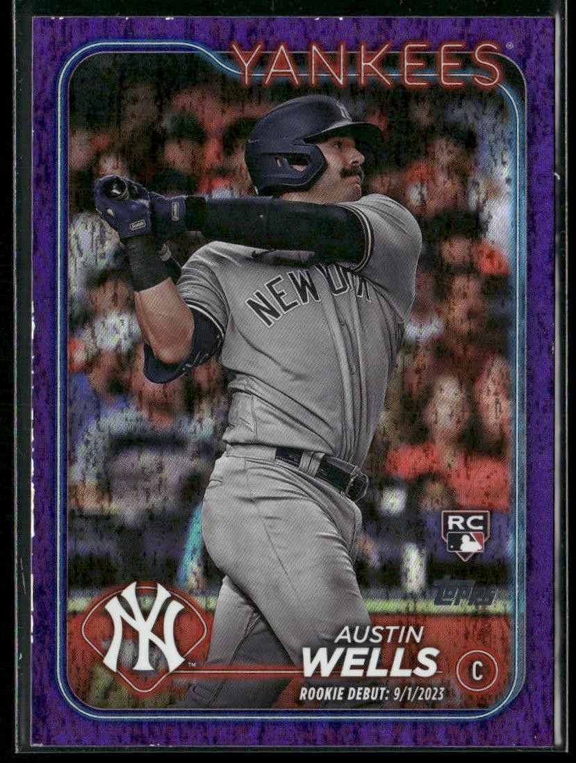 2024 Topps Update Austin Wells #US325 Purple Holofoil /799 Rookie RC Yankees