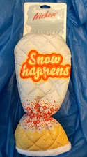 Snow Fricken' Way Quilted Faux Fur Lined Mitten Ice Scraper Mitten SNOW HAPPENS