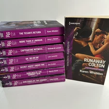 Harlequin Romantic Suspense Book Lot 8 Romance Paperbacks Karen Whiddon Bundle