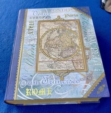 Punch Studio World Atlas Decorative Storage Secret Box Peace 13.5”x 10.5" x 3.5"