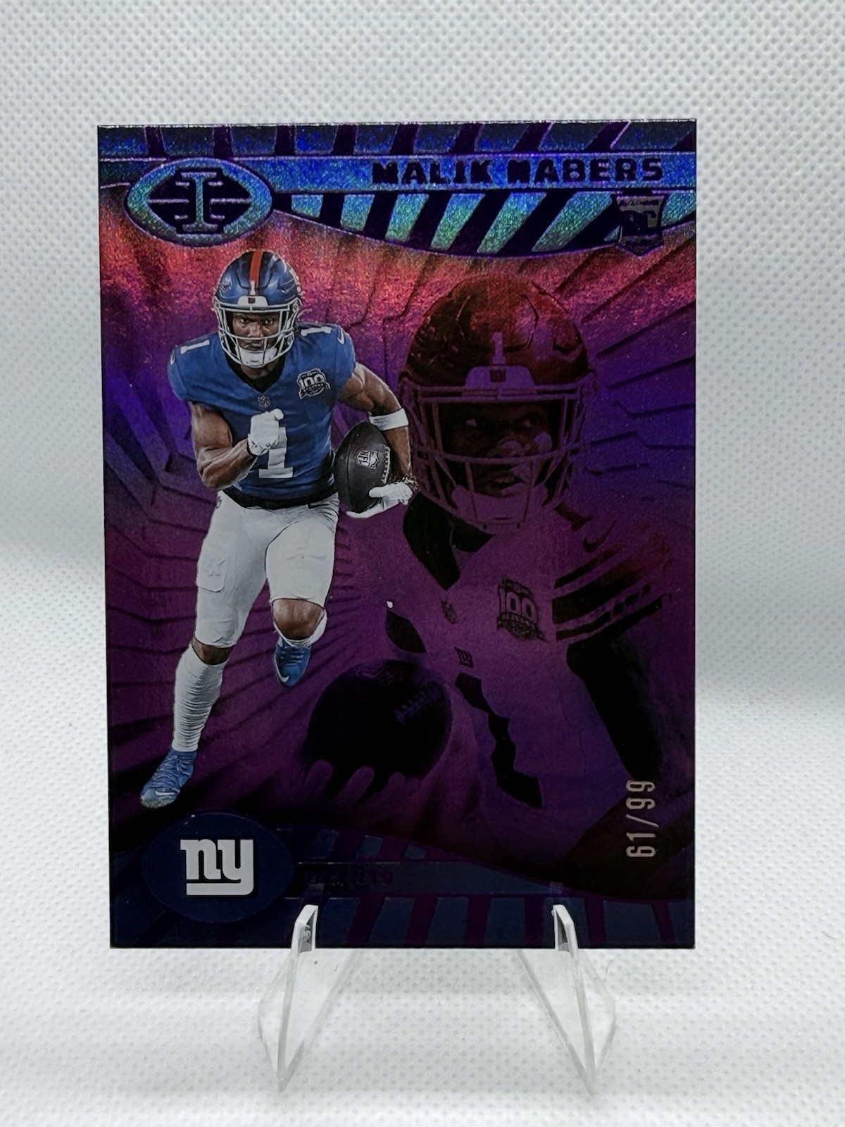 2024 Panini Illusions - Malik Nabers #66 Trophy Collection Purple /99 (RC)