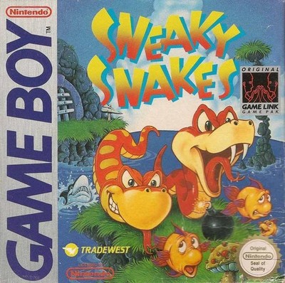 Sneaky Snakes + Hülle - Nintendo Gameboy Classic Spiel - Trade West - USA