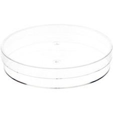 Pioneer Plastics 055C Clear Round Petri Dish Plastic Container, 5.5625" W x 1" H