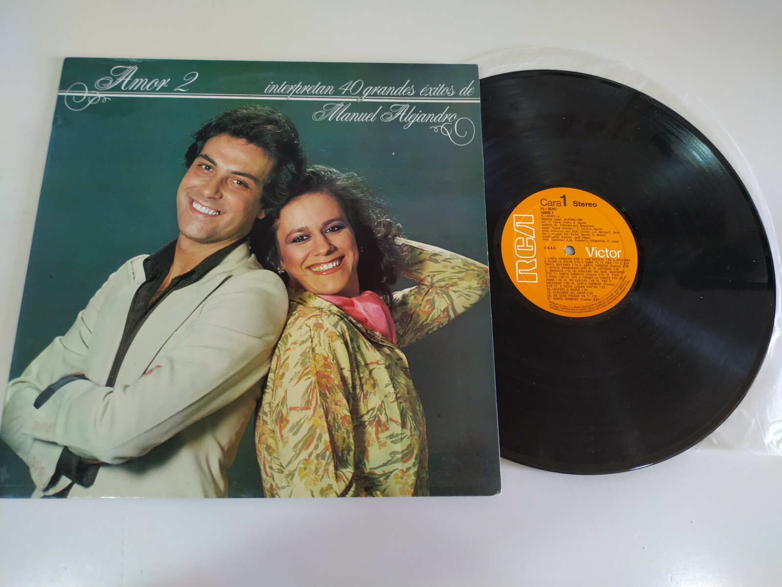 Amor 2 Interpretan 40 Grandes Exitos Manuel Alejandro LP 12" Vinilo VG ...