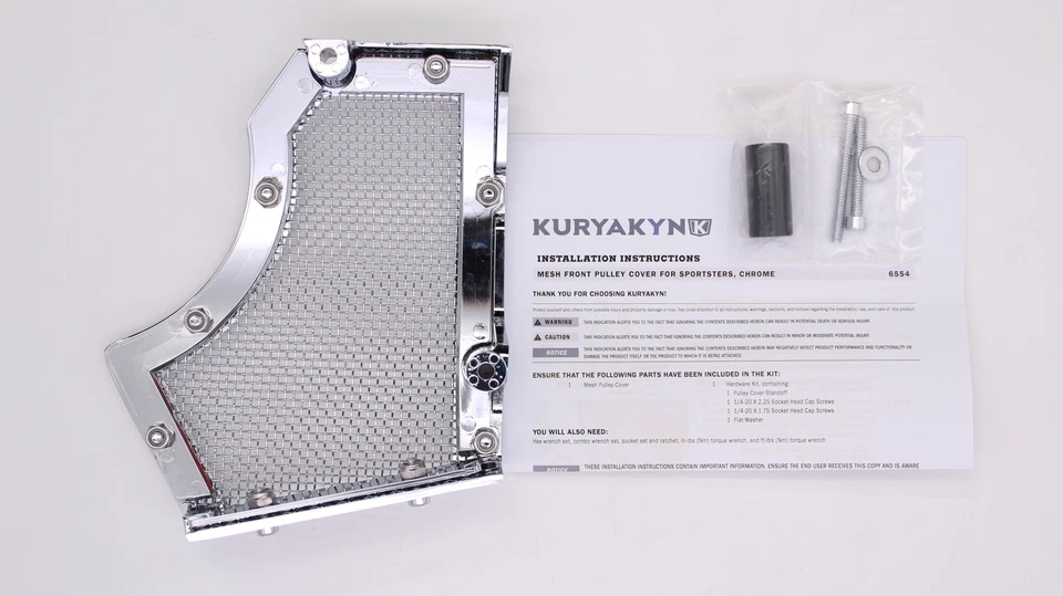 Cubierta de polea Kuryakyn, número de pieza frontal de malla - 6554 Foto 4 de 4