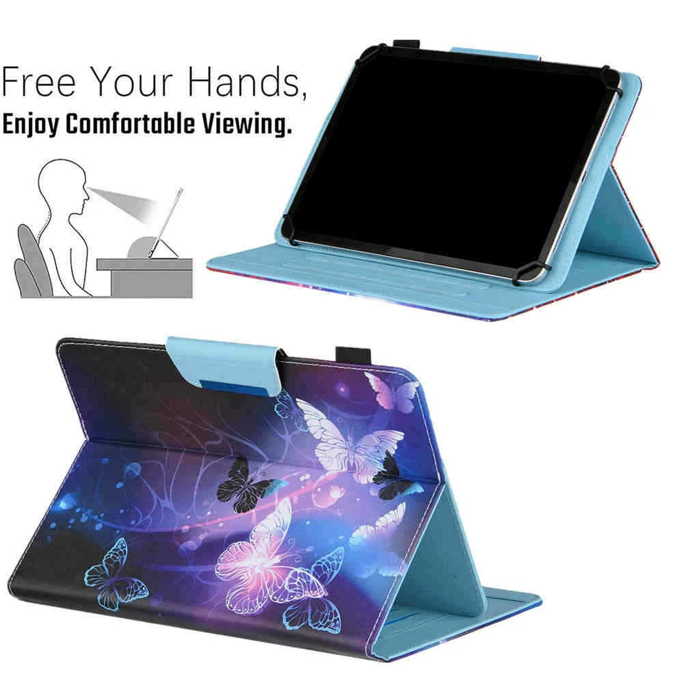 Capa de couro suporte flip magnética universal 10,1" 8" 7" Android tablet infantil - Imagem 2 de 4