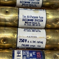 PACK OF 6 FUSETRON Dual Element, FRN-R 6 1/4 Fuse, Current Limiting, Class RK5