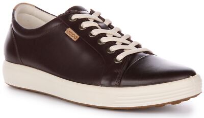 Ecco Soft 7 W Kontrastlange Spitze Freizeittrainer Mokka Damen UK 3 - 8