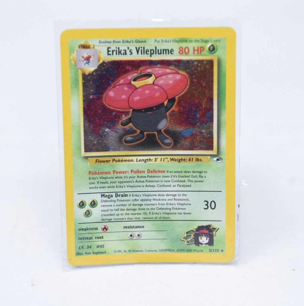 Erika's Vileplume - 5/132 - Pokemon Gym Heroes Unlimited Holo Rare