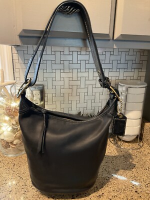 vintage coach old Duffle Bag バケツ 黒 Vintage 9085 coach duffle - Gem
