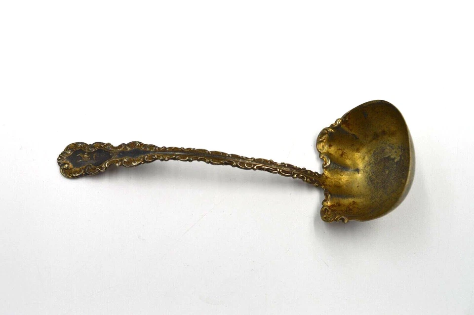 Cucharón de salsa Whiting Louis XV 1891 Sterling Griffin Mark W Hallmark - 0,77 OZT Foto 2 de 4