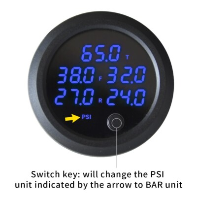 #ad #ad 12V 2quot; Five Display Air Suspension Pressure Gauge Baramp; Psi Air Ride Gauge 1 8NPT $79.99