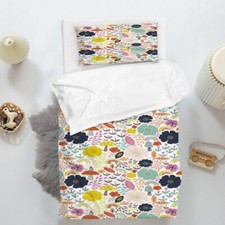 3D Floral Leaves Rainbow Cartoon Quilt Cover Set Duvet Cover Bedding Pillowcases
