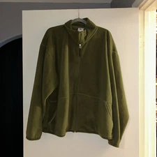 Polar Edge Men's Size XXL Full Zip Fleece Jacket Green
