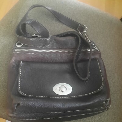 Roots Canada Brown Leather Crossbody Bag