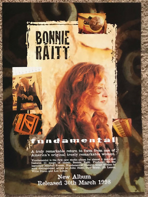 BONNIE RAITT - FUNDAMENTAL 1998 Full page UK magazine ad