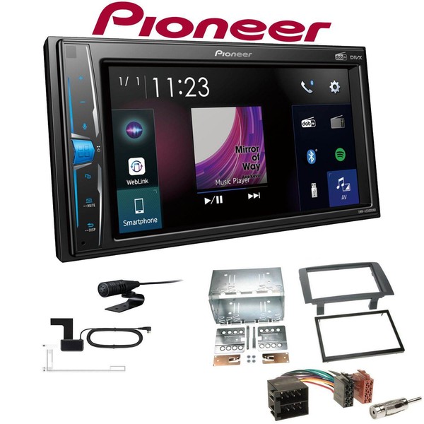 Pioneer Multimedia Autoradio Bluetooth Dab+ FüR Fiat Idea 2003-2011 Schwarz-image