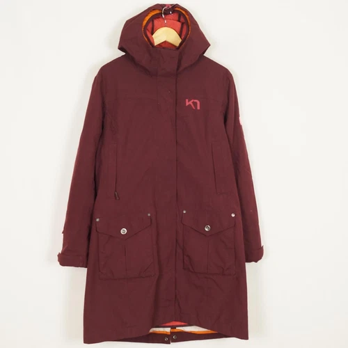 KARI TRAA Women's 3in1 Jacket Size L Full Zip Red Hooded Removable Lining