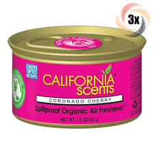 3x Cans California Scents Coronado Cherry Spillproof Air Freshener 1.5oz