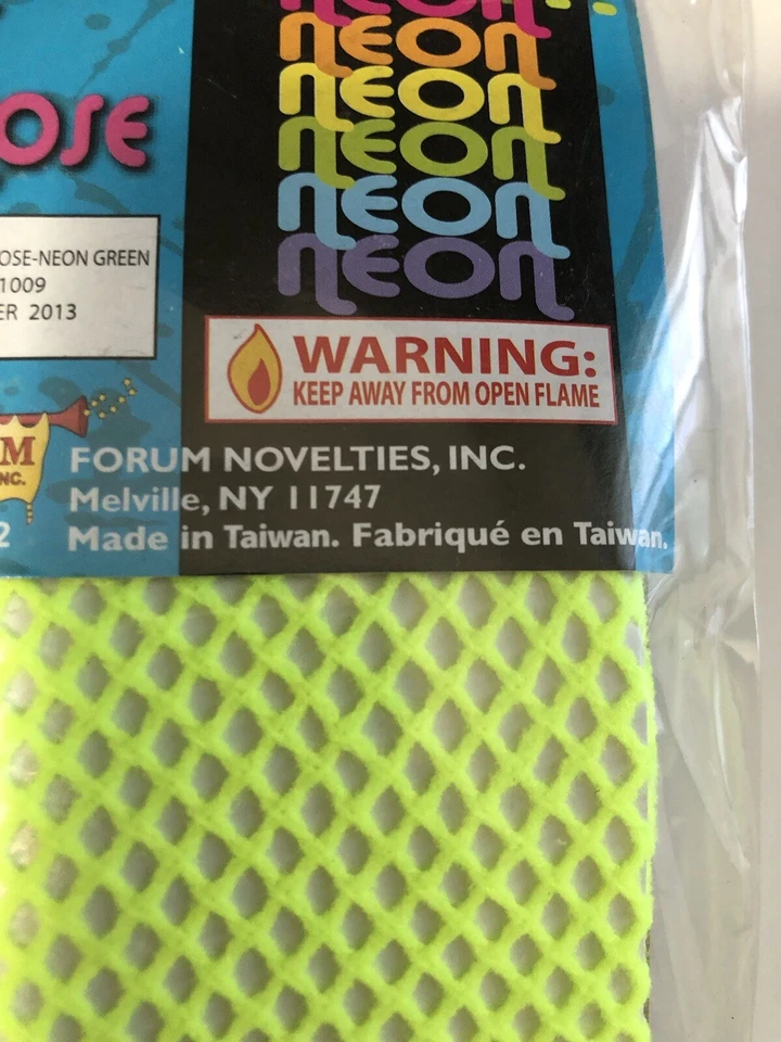 Pantimedias de red verde neón disfraz Halloween talla única paquetes de 2 Foto 3 de 4