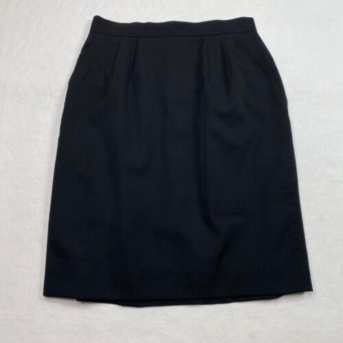 Talbots Womens Skirt sz 12 Black Wool Pleated Lin… - image 1