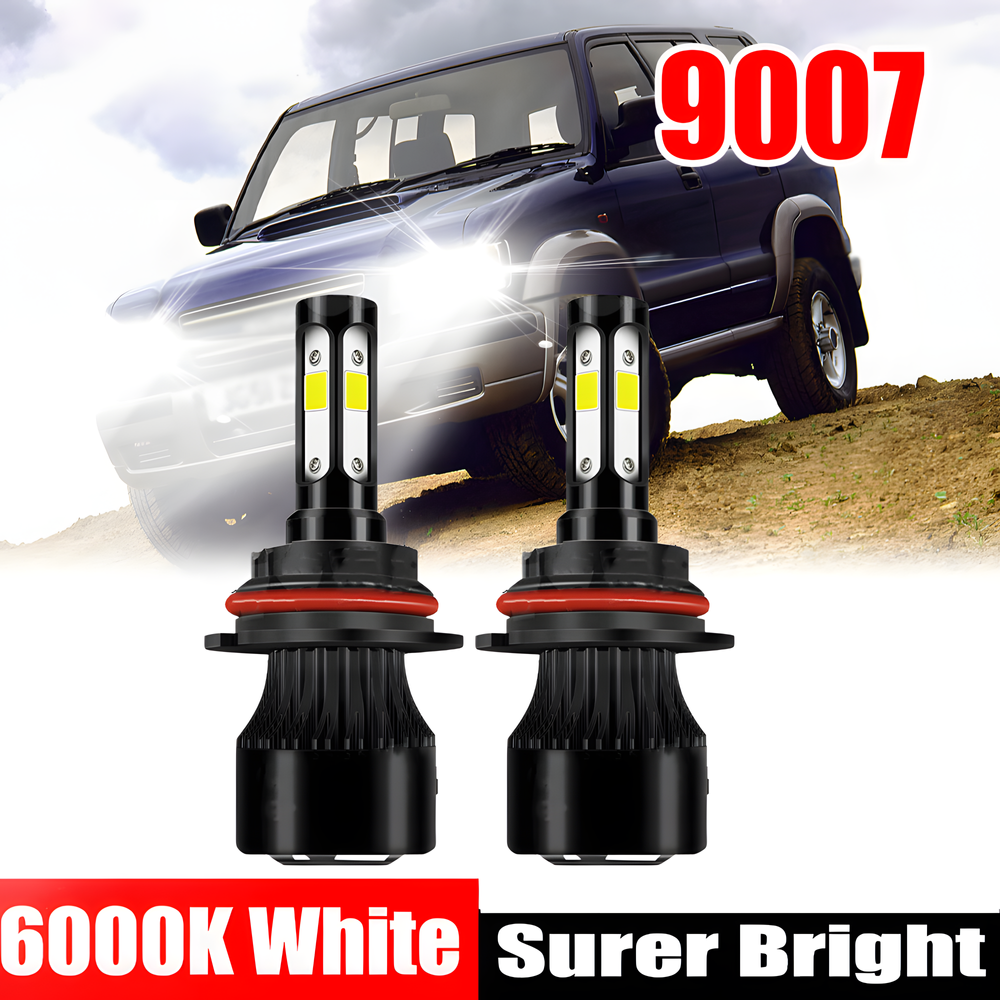 For Isuzu Trooper 1987-2002 6000K 2PC 9004 LED Headlight High/Low Beam Bulbs Kit