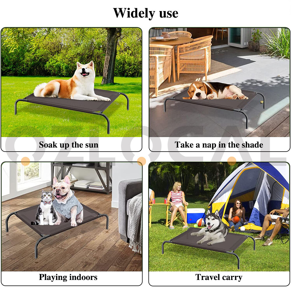 Elevated Dog Bed Pet Trampoline Hammock Cat Raised Deluxe Mesh Large