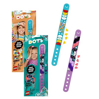 Lego Dots 2 Bracelet Multi-Pack: Rainbow 41900  & Sparkly Unicorn 41902